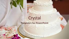  Presentation with white wedding - Presentation enhanced with three tiered wedding cake background and a lemonade colored foreground