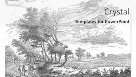  Presentation with lake front - Amazing slide deck having three-travelers-seen-from-behind backdrop and a white colored foreground