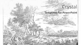  Presentation with lake front - Slide deck with three-travelers-seen-from-behind background and a white colored foreground