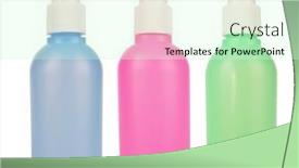  Presentation with alcohol white - Amazing PPT theme having three-trendy-colorful-small-100ml backdrop and a soft green colored foreground