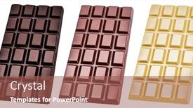  Presentation with chocolate milk - Beautiful presentation theme featuring three-types-of-chocolate-bars backdrop and a red colored foreground