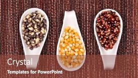  Presentation with black yellow - Slide deck having three-types-of-popcorn-including background and a tawny brown colored foreground