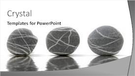  Presentation with vertical - Beautiful presentation theme featuring three vertical composition nature striped stone with reflection backdrop and a white colored foreground