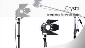  Presentation with lamps - Colorful presentation theme enhanced with three video or movie lamps backdrop and a  colored foreground