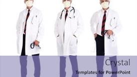  Presentation with lab coat - Slide deck enhanced with three-views-of-a-mature background and a coral colored foreground