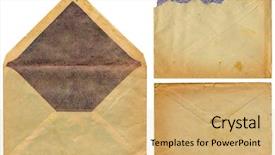 Presentation with 1930s - Beautiful slides featuring three vintage envelopes backdrop and a yellow colored foreground