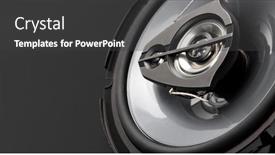  Presentation with audio - Theme enhanced with three-way-speaker-system-coaxial background and a dark gray colored foreground