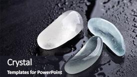  Presentation with sea glass - Theme featuring three wet pieces of glass background and a wine colored foreground