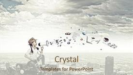  Presentation with preschool graduation - PPT theme having giving gift box in with hands on special days for special person and copy space background background and a white colored foreground.