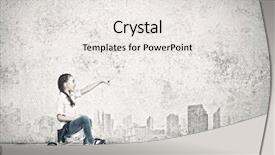  Presentation with abc preschool - Audience pleasing presentation theme consisting of three wheeler - little cute girl of preschool backdrop and a sky blue colored foreground