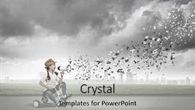  Presentation with preschool diversity - Slide deck featuring three wheeler - little cute girl of preschool background and a  colored foreground