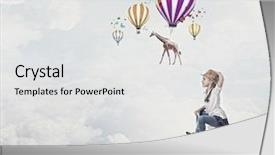  Presentation with preschool brain - Colorful presentation theme enhanced with three wheeler - little cute girl of preschool backdrop and a white colored foreground