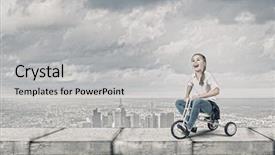  Presentation with preschool diversity - Amazing slides having three wheeler - little cute girl of preschool backdrop and a  colored foreground