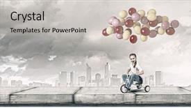  Presentation with preschool - Amazing slides having three wheeler - little cute girl of preschool backdrop and a  colored foreground