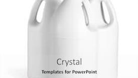  Presentation with bottles - Amazing presentation theme having three-white-plastic-bottles backdrop and a white colored foreground