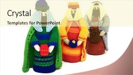  Presentation with kings - Presentation having three wise men - 3 kings background and a blonde colored foreground