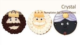  Presentation with baby jesus christmas rustic isolated - Beautiful PPT layouts featuring three wise men - funny cookie for christmas isolated backdrop and a cream colored foreground