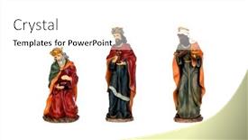  Presentation with ceramic - Theme consisting of three-wise-men-ceramic-figures background and a white colored foreground
