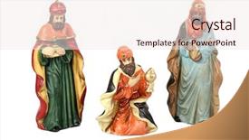  Presentation with men health work - Slide deck having three wise men isolated separately background and a sky blue colored foreground