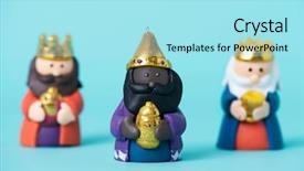  Presentation with three - Colorful slide deck enhanced with three wise men melchior caspar backdrop and a arctic colored foreground