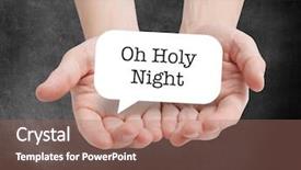  Presentation with holy night - Slide deck with three wisemen star - oh holy night written background and a coral colored foreground