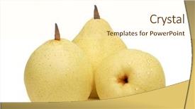  Presentation with chinese - Beautiful slide set featuring three-yali-chinese-pears backdrop and a cream colored foreground