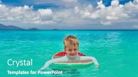  Presentation with three - Amazing slide set having three-year-old-toddler-boy backdrop and a teal colored foreground