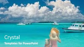  Presentation with three - PPT theme consisting of three-year-old-toddler-boy background and a teal colored foreground