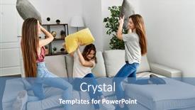  Presentation with three - Presentation theme having three-young-hispanic-woman-smiling background and a teal colored foreground