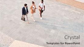  Presentation with new ideas - Amazing slides having three-young-intercultural-business-partners backdrop and a lemonade colored foreground