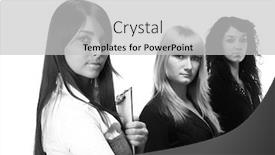  Presentation with black women - Audience pleasing presentation consisting of three young successful business women black and white backdrop and a light gray colored foreground