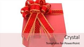  Presentation with red gold white - Amazing presentation theme having threedimensional - red gift box with red backdrop and a  colored foreground