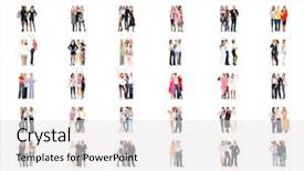  Presentation with achievement - Slides having threesome - achievement idea people diversity background and a  colored foreground