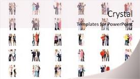  Presentation with corporate - PPT theme with threesome - corporate teamwork business picture background and a lemonade colored foreground