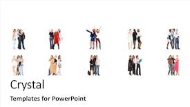  Presentation with corporate - PPT layouts having threesome - corporate teamwork many colleagues background and a white colored foreground