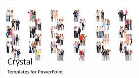  Presentation with corporate - Cool new PPT layouts with threesome - standing together corporate teamwork backdrop and a white colored foreground