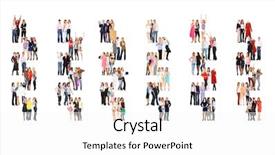  Presentation with corporate - Slide set with threesome - standing together corporate teamwork background and a white colored foreground