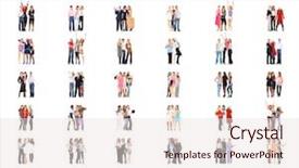  Presentation with corporate - Audience pleasing slide deck consisting of threesome - together we stand corporate teamwork backdrop and a sky blue colored foreground