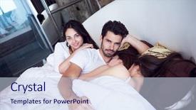  Presentation with young children playing multicultural - Amazing PPT theme having threesome - young macho playboy handsome man backdrop and a sky blue colored foreground