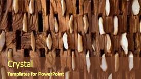  Presentation with aged wood - Slide deck enhanced with threshing board for wheat of aged wood and stones texture vintage pattern background and a tawny brown colored foreground