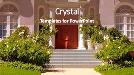  Presentation with people of los angeles - Slide deck enhanced with threshold - beautiful home in los angeles background and a  colored foreground