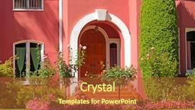  Presentation with los angeles - Audience pleasing presentation theme consisting of threshold - beautiful home in los angeles backdrop and a  colored foreground