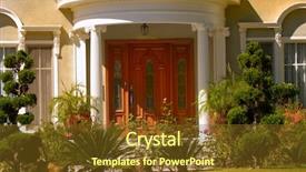  Presentation with los angeles - Slides with threshold - beautiful home in los angeles background and a  colored foreground