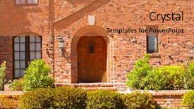  Presentation with los angeles - Slide set consisting of threshold - beautiful home in los angeles background and a  colored foreground