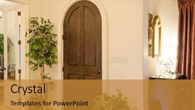  Presentation with african american in computer class business - Cool new presentation theme with threshold - classic american home entrance interior backdrop and a gold colored foreground