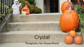  Presentation with halloween pumpkins thanksgiving day - Cool new presentation with threshold - pumpkins on front steps backdrop and a mint green colored foreground