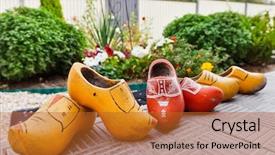  Presentation with dutch - Audience pleasing PPT layouts consisting of threshold - traditional dutch decoration wooden shoes backdrop and a  colored foreground