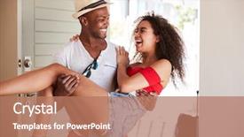  Presentation with honeymoon - Presentation having threshold of honeymoon rental background and a coral colored foreground