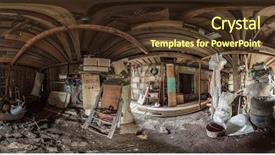  Presentation with obsolete - Cool new PPT theme with thrift - panorama of a dirty wooden backdrop and a tawny brown colored foreground