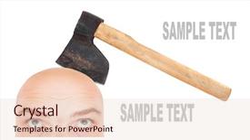  Presentation with halloween - Presentation theme with crime thriller - men's head with axe halloween background and a lemonade colored foreground